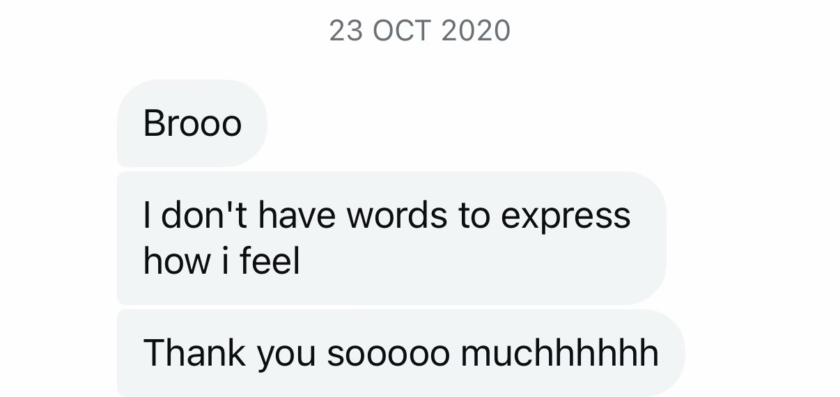 Customer review screenshot